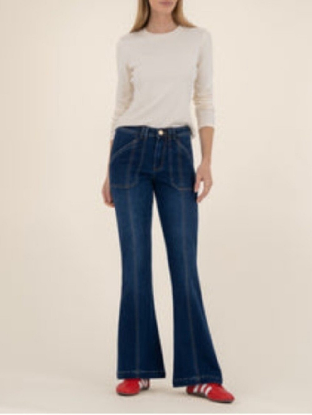 Kut from the Kloth Ana High Rise Flare Denim Jean Jeans Size 8 NEW NWT